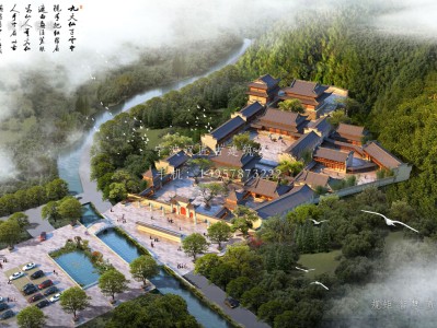 泰顺资教寺总体建筑规划方案图