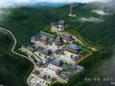 泰顺龙王寺古建规划设计布局图